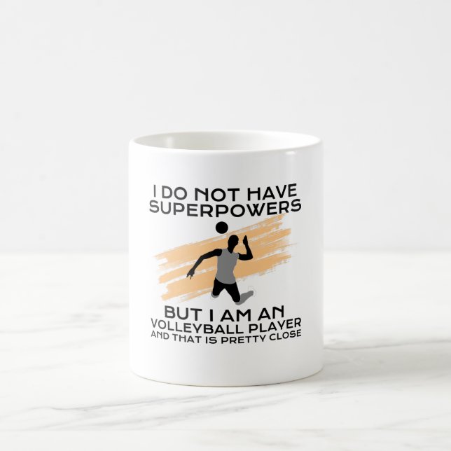 Caneca De Café Superpoderes do Jogador de Voleibol (Centro)