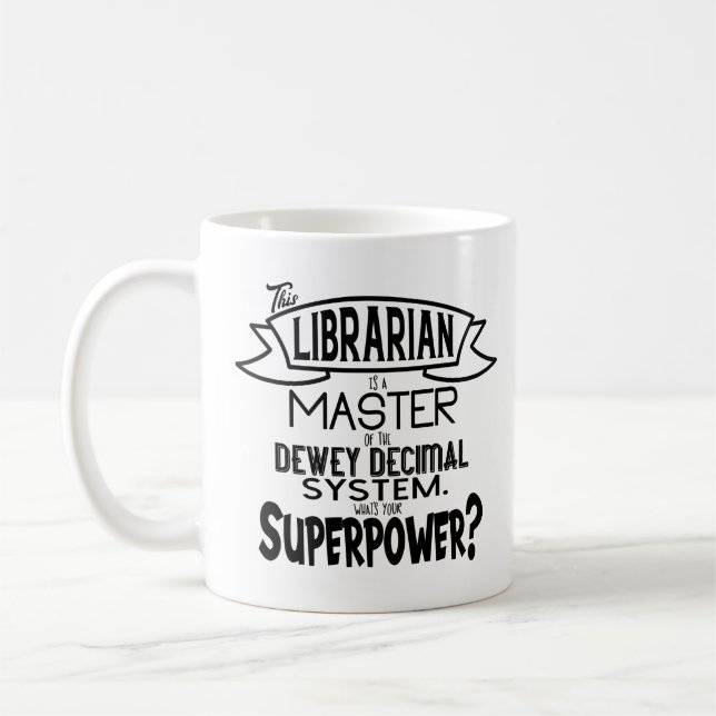 Caneca De Café Superpotência Bibliotecária (Esquerda)