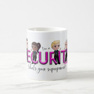 Caneca De Café Superpotência da Guarda de Segurança em Cubo