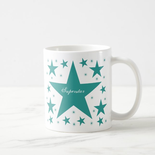Caneca De Café Superstar Mug, Teal (Direita)