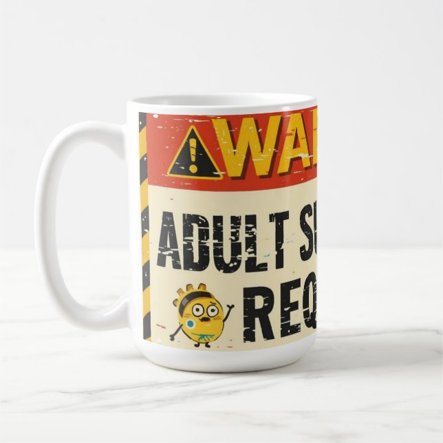 Caneca de Café Supervisão de Adultos (Esquerda)