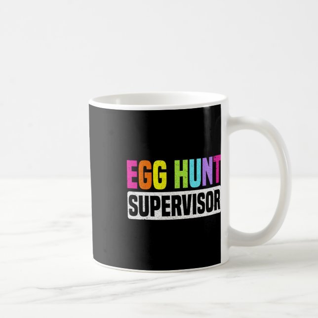 Caneca De Café Supervisor de Caça a Ovos Festa Divertida de Caça  (Direita)