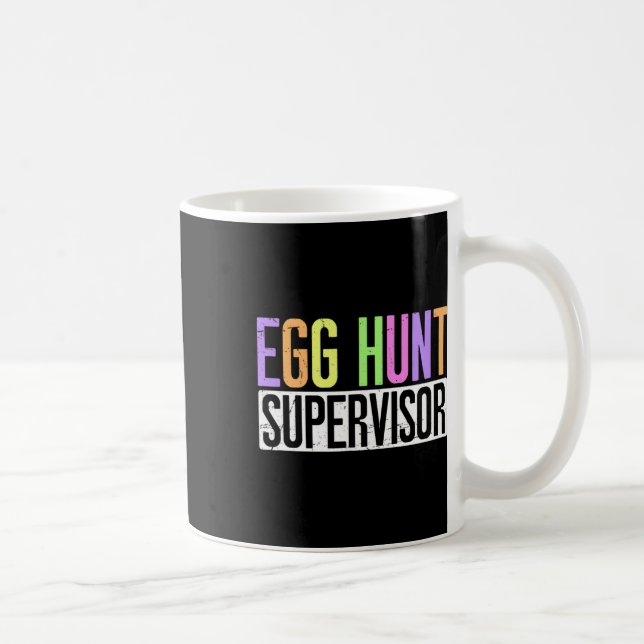 Caneca De Café Supervisor de Caça de Ovos - Festa de Caça de Ovos (Direita)