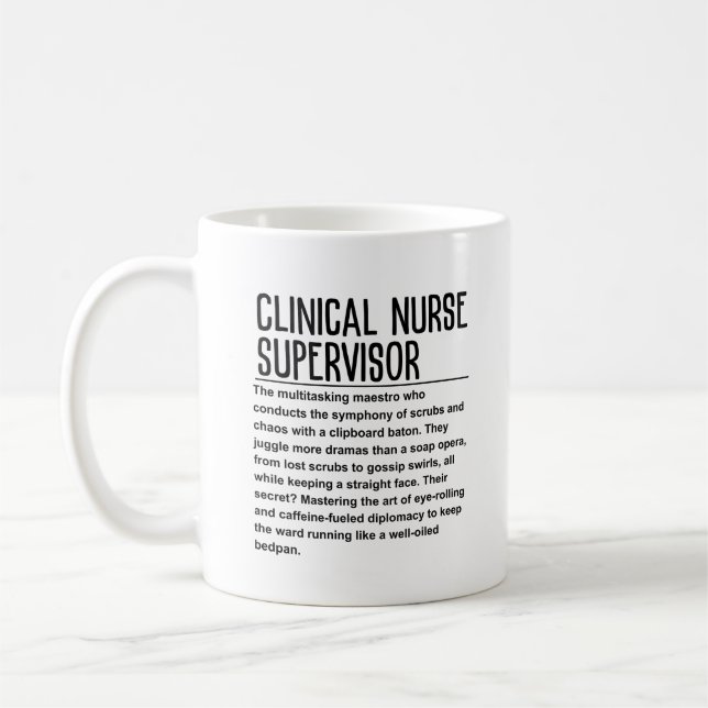 Caneca De Café Supervisor de Enfermeira Clínica (Esquerda)