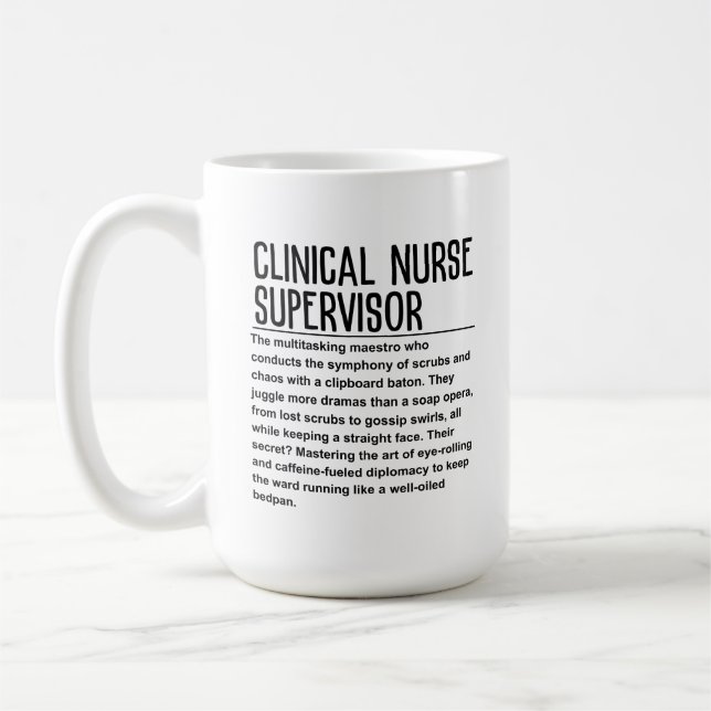 Caneca De Café Supervisor de Enfermeira Clínica (Esquerda)