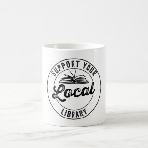 Caneca De Café Suportar o Magnet da Biblioteca Local