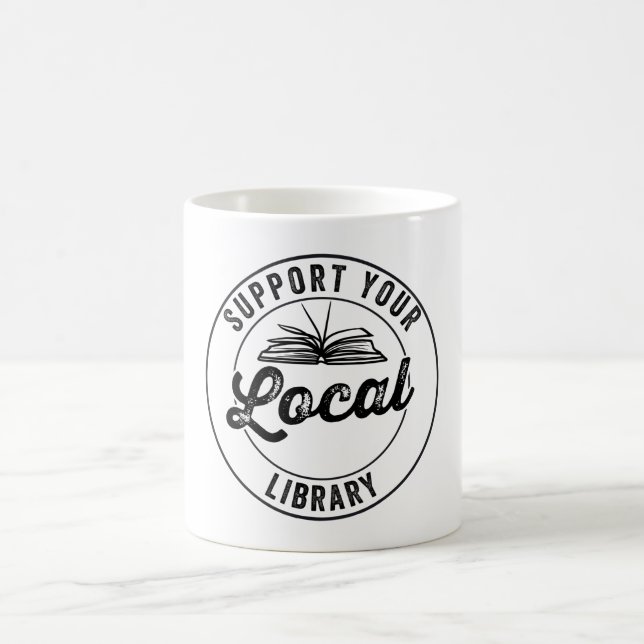 Caneca De Café Suportar o Magnet da Biblioteca Local (Centro)