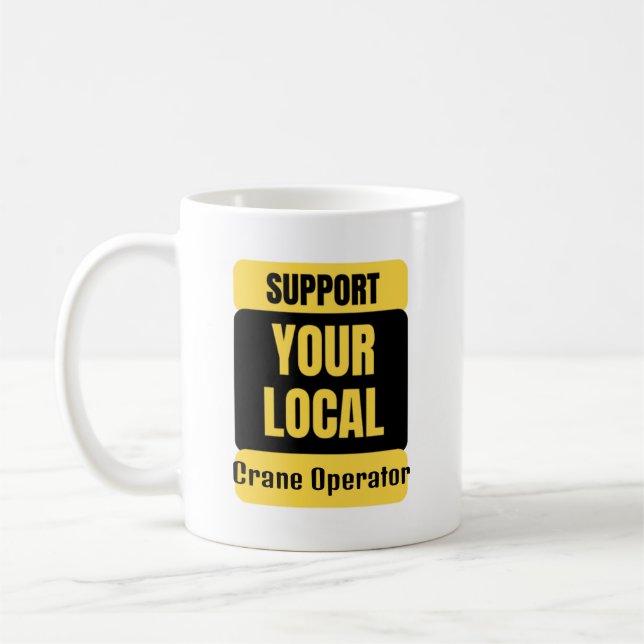 Caneca De Café Suportar O Operador De Crane Local (Esquerda)