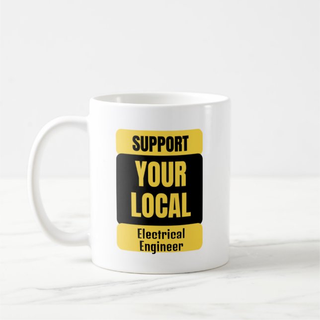 Caneca De Café Suportar seu Engenheiro elétrico local (Esquerda)