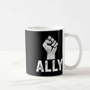Caneca De Café Suporte a Blm Ally Fist do Problema de Vida Negra