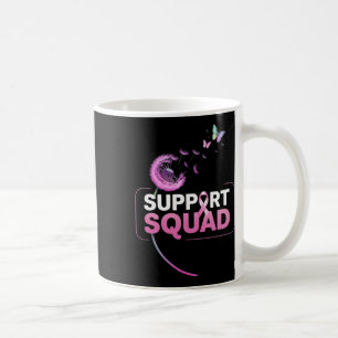 Caneca De Café Suporte à Consciência do Cancer de Fita Rosa Esqua
