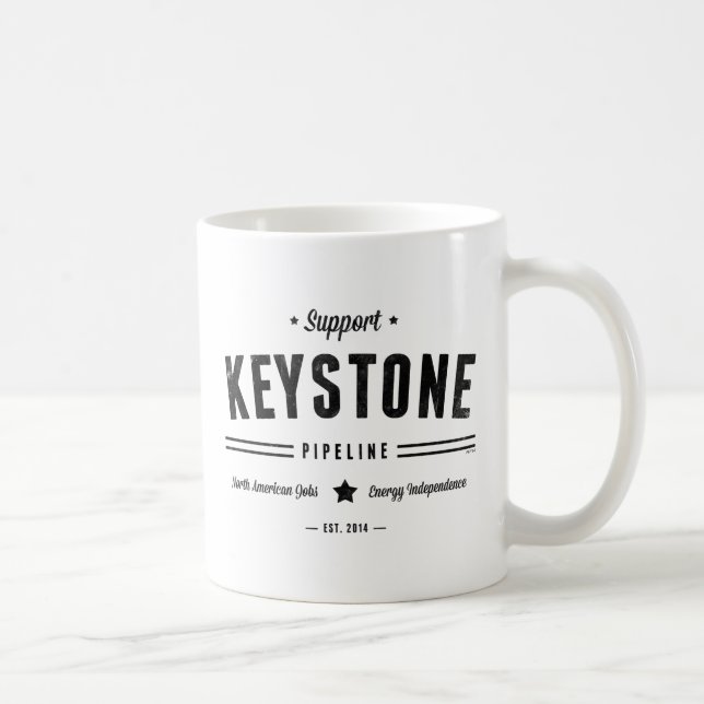 Caneca De Café Suporte Ao Pipeline Keystone (Direita)
