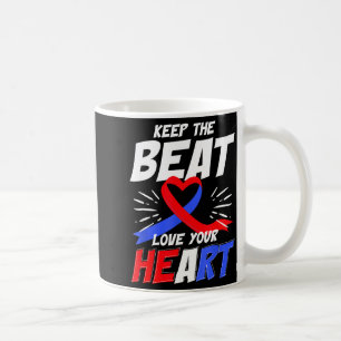 Caneca De Café Suporte Cardiovascular Use Vermelho Conscientizaçã