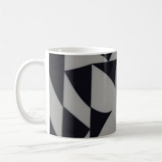 Caneca De Café suporte com design abstrato preto e branco