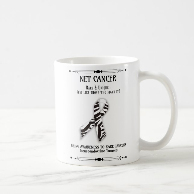 Caneca De Café Suporte e Consciência de Canceres LÍQUIDOS   (Direita)