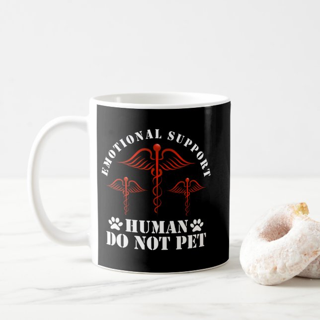 Caneca De Café Suporte Emocional Humano Não Pet - Serviço (Com Donut)