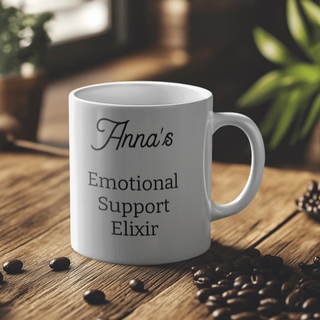 Caneca De Café Suporte Emocional Personalizado (Emotional Support Mug)