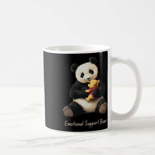 Caneca De Café Suporte Emocional Urso De Panda Segurando Um Urso  (Direita)