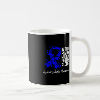 Caneca De Café Suporte Familiar Azul Fita Hidrocefalia Sensibiliz