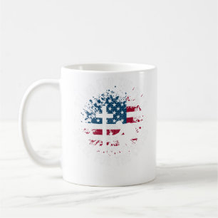 Caneca De Café Suporte para a bandeira, genuflexão para a cruz