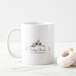 Caneca De Café Suporte para Caneta Logo da Hanger Boutique Floral