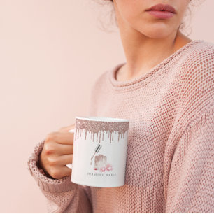 Caneca De Café Suporte para Canetas de Negócios de Salão de Unhas