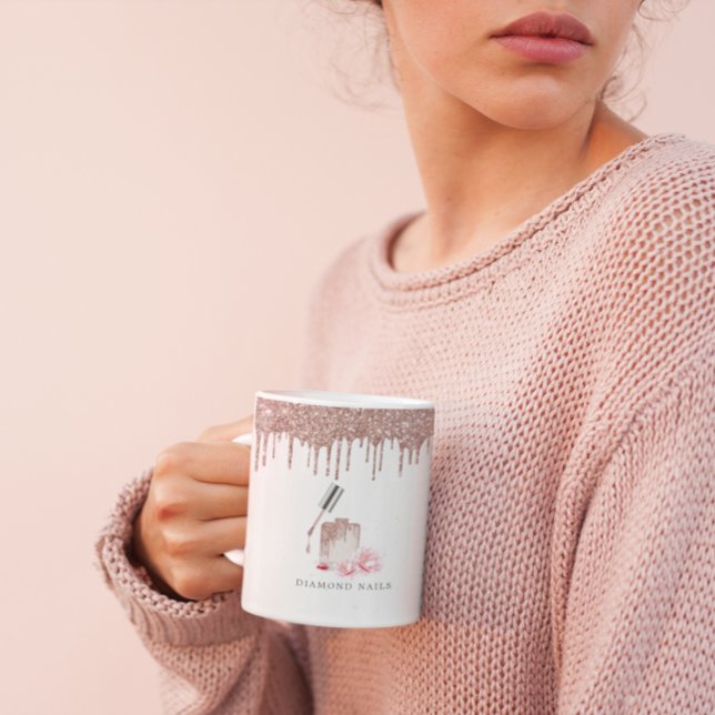 Caneca De Café Suporte para Canetas de Negócios de Salão de Unhas (Criador carregado)