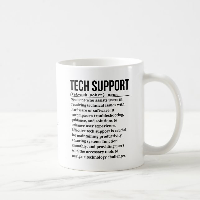 Caneca De Café Suporte técnico (Direita)