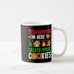 Caneca De Café Suporte Técnico de Natal Aqui Para Excluir Cookies
