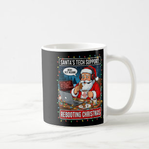 Caneca De Café Suporte Técnico do Papai Noel_ Reiniciando o Natal