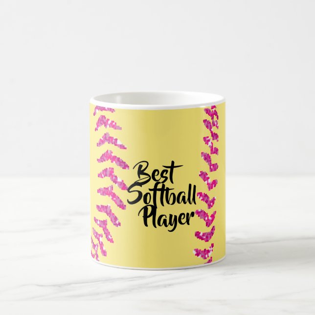 Caneca De Café Suportes de Softball com Lâmpadas Cinzentas Cintil (Centro)