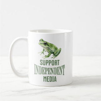 Caneca De Café Support Independent Media Frog Watercolor
