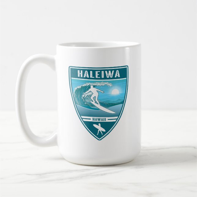 Caneca De Café Surf Haleiwa Hawaii (Esquerda)