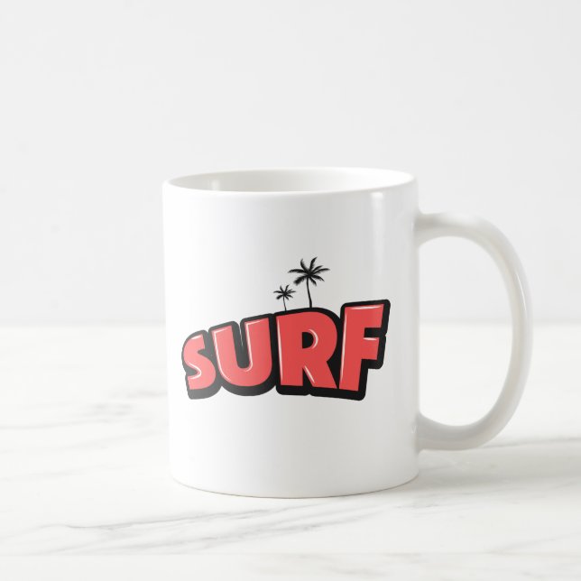 Caneca De Café Surf, just surf. In red (Direita)