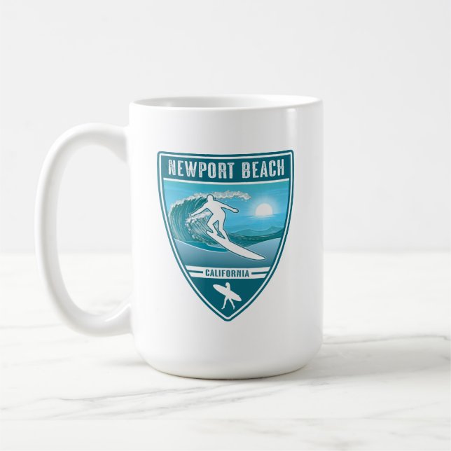 Caneca De Café Surf Newport Beach California (Esquerda)