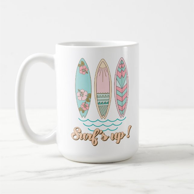 Caneca De Café Surf surfboards Summer Beach Life (Esquerda)