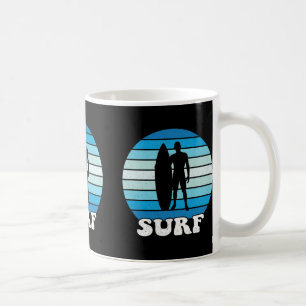 Caneca De Café Surf Surfista Surfando Praia Legal Retro Vintage F