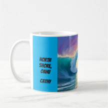 Caneca de café surfando