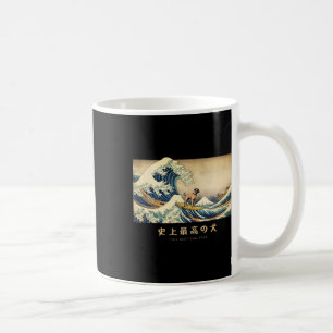 Caneca De Café Surfando Black Mouth Cur Onda Kanagawa Cão Japonês