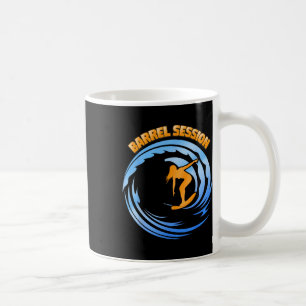 Caneca De Café Surfando onda tubular na costa oeste Socal Norcal