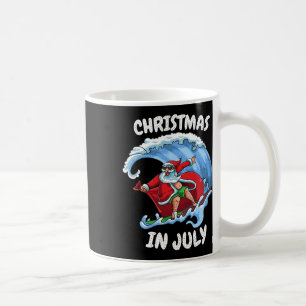 Caneca De Café Surfando Verão Papai Noel Natal Em Julho Férias Gi