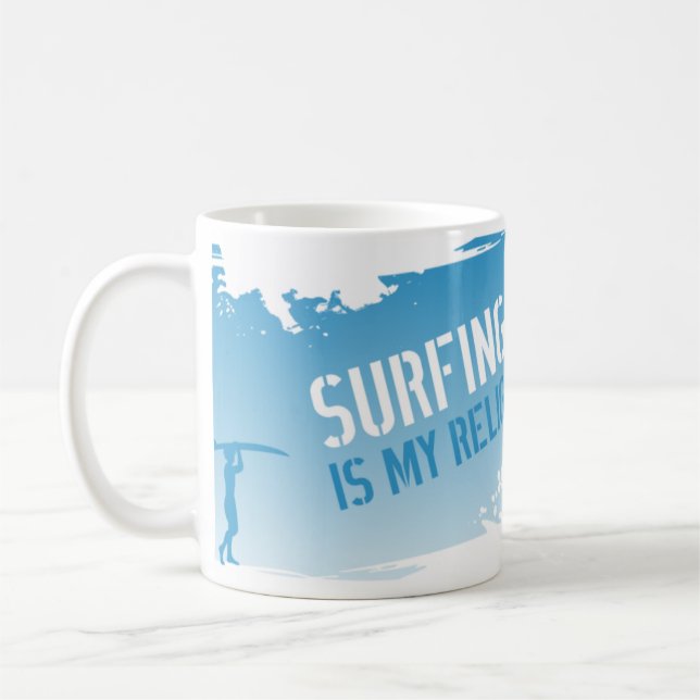 Caneca De Café Surfar é minha religião (Esquerda)