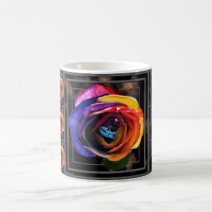 Caneca De Café Surfar na Rosa de Rainbow Mug