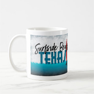 Caneca De Café Surfboard Surfside Beach Texas Surfboard Surf