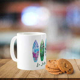 Caneca De Café Surfboards La Jolla California