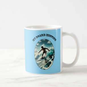 Caneca De Café Surfer de Navegação Vintage dirigindo um URM de On