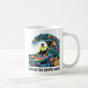 Caneca De Café Surfing Crypto