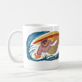 Caneca De Café Surfista Gorila