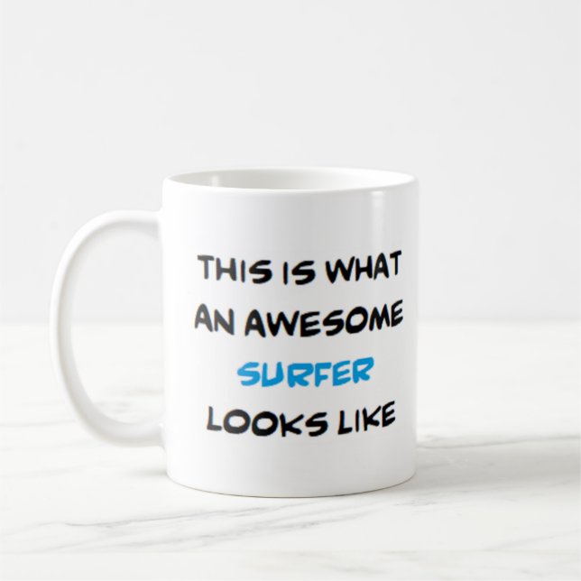 Caneca De Café surfista, incrível (Esquerda)