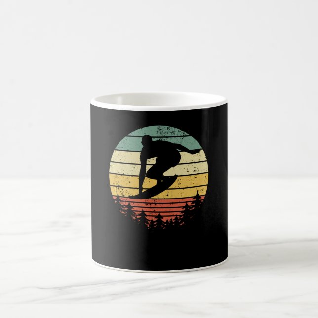 Caneca De Café Surfista Surfboard Surfing Retro Gift Idea (Centro)